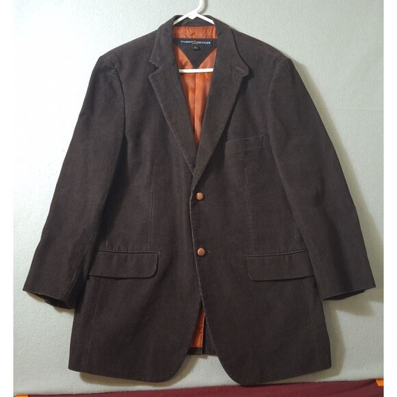 Tommy Hilfiger Corduroy Sport Coat Blazer Men’s 42R Espresso Brown Jacket - Picture 1 of 16